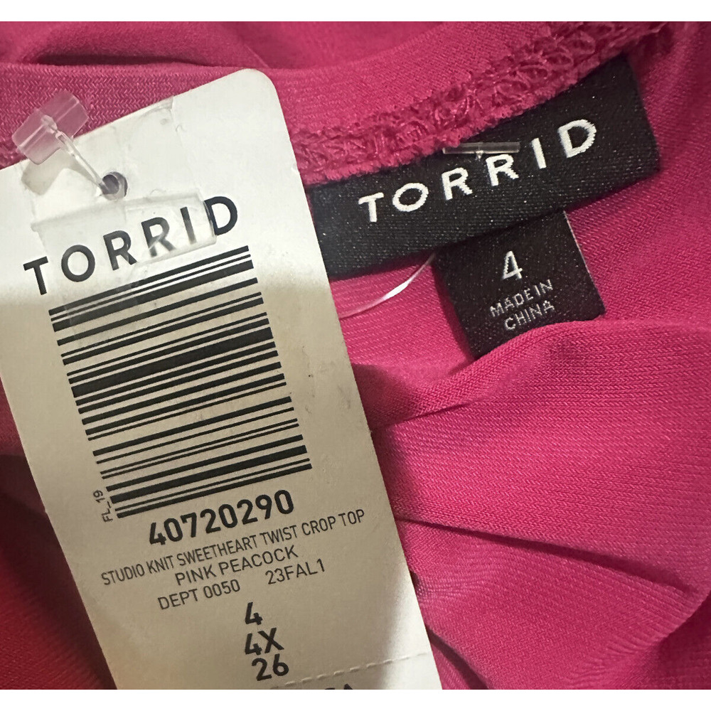 NWT Torrid Sleeveless Studio Knit Sweetheart Twist Top Pink Tank Plus Size 4 4X - Picture 6 of 6